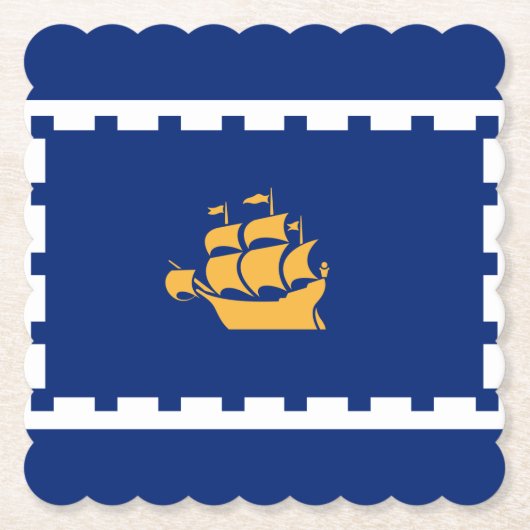 Dessous-de-verre En Papier Drapeau du Dessous de verre papier de Québec (Devant)