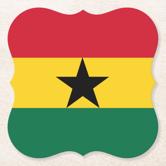 Dessous-de-verre En Papier Drapeau du Ghana (Devant)