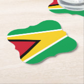 Dessous-de-verre En Papier Drapeau du Guyana (Guyana) (Incliné)