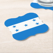 Dessous-de-verre En Papier Drapeau du Honduras (Incliné)