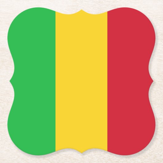 Dessous-de-verre En Papier Drapeau du Mali (Devant)