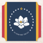 Dessous-de-verre En Papier Drapeau du Mississippi (Devant)