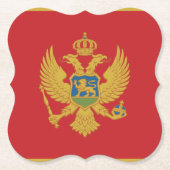 Dessous-de-verre En Papier Drapeau du Monténégro (Devant)