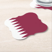 Dessous-de-verre En Papier Drapeau du Qatar (Incliné)
