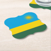 Dessous-de-verre En Papier Drapeau du Rwanda (Incliné)