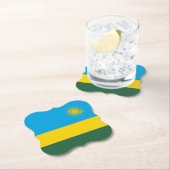 Dessous-de-verre En Papier Drapeau du Rwanda (En situation)
