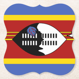 Dessous-de-verre En Papier Drapeau du Swaziland