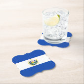 Dessous-de-verre En Papier Drapeau El Salvador (En situation)