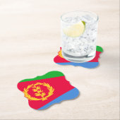 Dessous-de-verre En Papier Drapeau Érythrée (En situation)