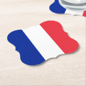 Dessous-de-verre En Papier Drapeau français (Incliné)
