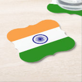 Dessous-de-verre En Papier Drapeau indien (Incliné)