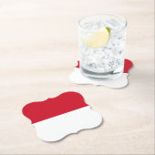 Dessous-de-verre En Papier Drapeau indonésien (En situation)