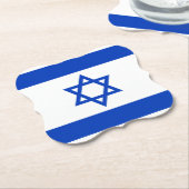 Dessous-de-verre En Papier Drapeau Israël (Incliné)