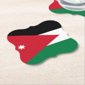 Dessous-de-verre En Papier Drapeau Jordanie (Incliné)