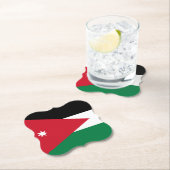 Dessous-de-verre En Papier Drapeau Jordanie (En situation)