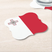 Dessous-de-verre En Papier Drapeau maltais (Incliné)