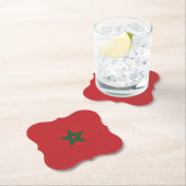 Dessous-de-verre En Papier Drapeau Maroc (En situation)