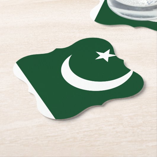 Dessous-de-verre En Papier Drapeau pakistanais (Incliné)