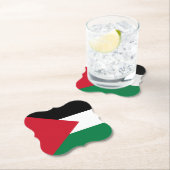 Dessous-de-verre En Papier Drapeau palestinien (En situation)