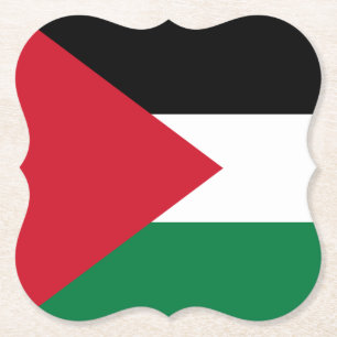 Dessous-de-verre En Papier Drapeau palestinien