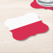 Dessous-de-verre En Papier Drapeau polonais (Incliné)