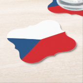 Dessous-de-verre En Papier Drapeau République tchèque (Incliné)