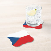Dessous-de-verre En Papier Drapeau République tchèque (En situation)