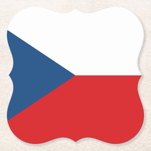Dessous-de-verre En Papier Drapeau République tchèque (Devant)