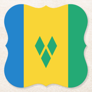 Dessous-de-verre En Papier Drapeau Saint-Vincent-et-les Grenadines
