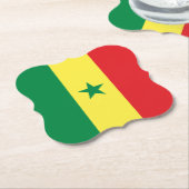 Dessous-de-verre En Papier Drapeau sénégalais (Incliné)