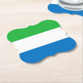 Dessous-de-verre En Papier Drapeau Sierra Leone (Incliné)