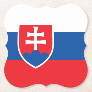 Dessous-de-verre En Papier Drapeau Slovaquie