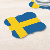 Dessous-de-verre En Papier Drapeau suédois (Incliné)