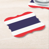 Dessous-de-verre En Papier Drapeau Thaïlande (Incliné)