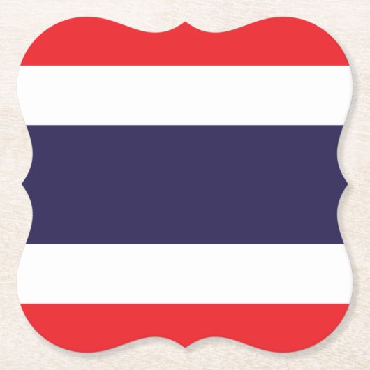 Dessous-de-verre En Papier Drapeau Thaïlande (Devant)