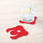 Dessous-de-verre En Papier Drapeau turc (En situation)