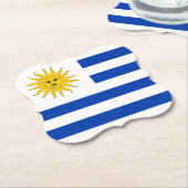 Dessous-de-verre En Papier Drapeau uruguayen (Incliné)
