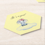 Dessous-de-verre En Papier Dreamy Days avec Rosie l'éléphant. (Incliné)