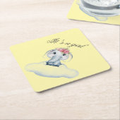 Dessous-de-verre En Papier Dreamy Days avec Rosie l'éléphant. (Incliné)