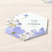 Dessous-de-verre En Papier Dreamy Lilac Mariage (Incliné)