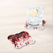 Dessous-de-verre En Papier Drink Coasters Blood Splatter Vampire Gothic Horro (En situation)