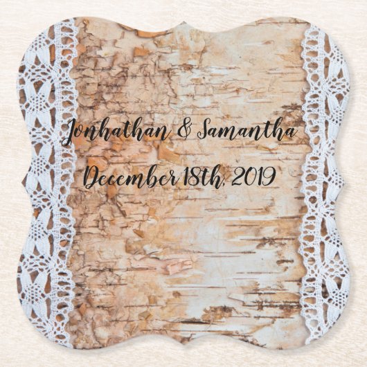 Dessous-de-verre En Papier Drink Coasters country grange en dentelle de bois (Devant)