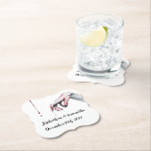 Dessous-de-verre En Papier Drink Coasters Géométrique Xzombie goutte de sang (En situation)