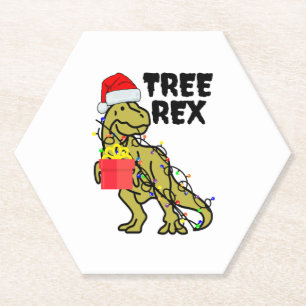 Dessous-de-verre En Papier Drôle cadeau rex arbre de Noël