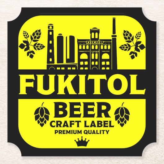 Dessous-de-verre En Papier Drôle Étiquettes de la bière de Noël (Devant)