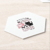 Dessous-de-verre En Papier Drôle Halloween rose Fantôme Spooktacular Chat Fab (Incliné)