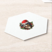 Dessous-de-verre En Papier Drôle Noël Bernese Mountain Dog (Incliné)