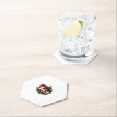 Dessous-de-verre En Papier Drôle Noël Bernese Mountain Dog (En situation)