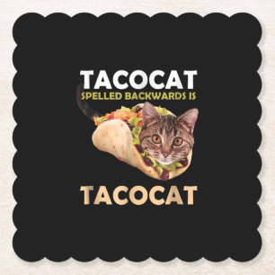 Dessous-de-verre En Papier Drôle Tacocat Tacocat Taco Cat épinglé en arri