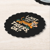 Dessous-de-verre En Papier Drôle Tiger Art pour Hommes Femmes Garçons Filles (Incliné)